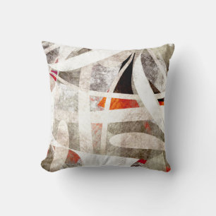 sophisticated  abstract art modern grey boho cushion