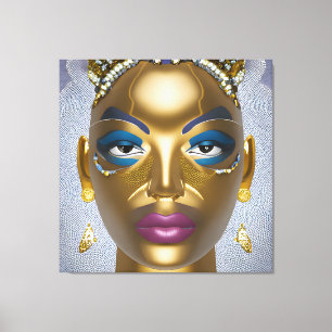 Sophisticated African Beauty: Black History Month Canvas Print