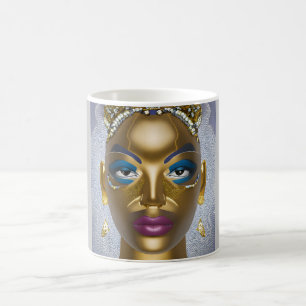 Sophisticated African Beauty: Black History Month Coffee Mug