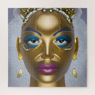 Sophisticated African Beauty: Black History Month Jigsaw Puzzle