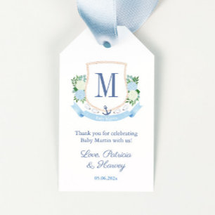 Sophisticated Ahoy Its A Boy Baby Shower Favour Ta Gift Tags
