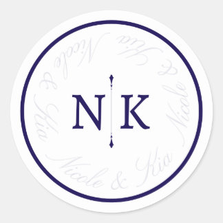 Sophisticated and Classic  Round Sticker