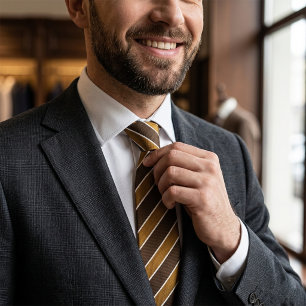 Sophisticated Antique Gold Retirement Party Tie