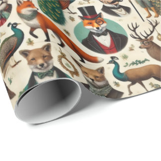 Sophisticated Aristocratic Christmas Wrapping Pape Paper