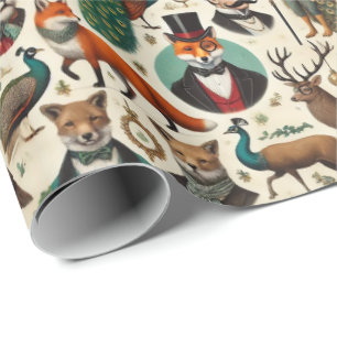 Sophisticated Aristocratic Christmas Wrapping Pape Wrapping Paper