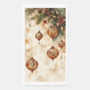 Sophisticated Array of Christmas Ornaments Napkin
