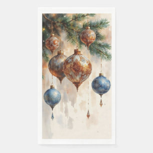 Sophisticated Array of Christmas Ornaments Napkin