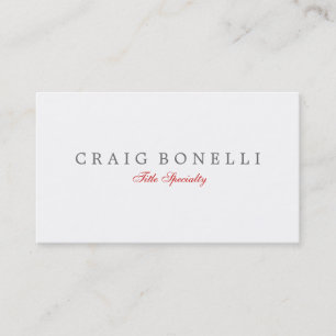 Sophisticated Artistic Handwriting Business Card