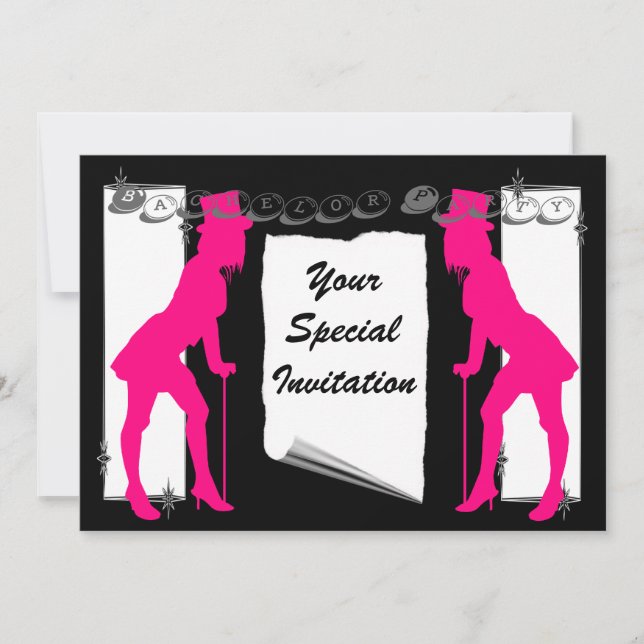 Sophisticated Bachelor party Invitation (Front)