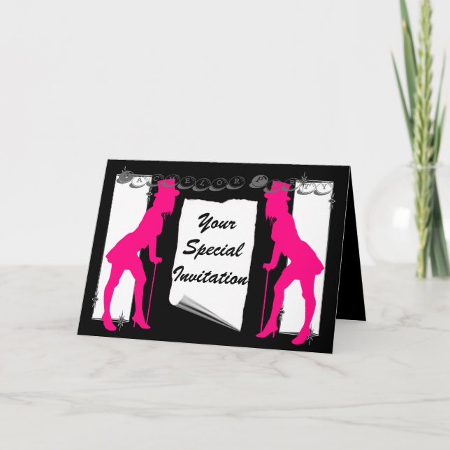 Sophisticated bachelor party invitation (Front)
