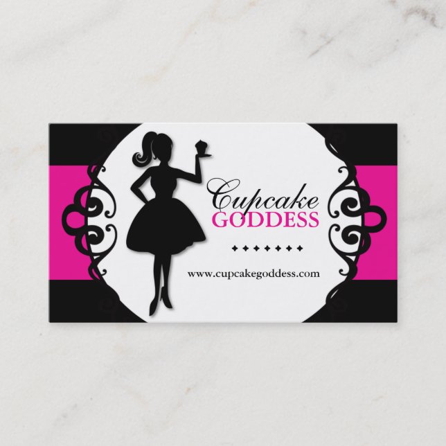 Sophisticated Bakery & Cupcake Business Card (Front)