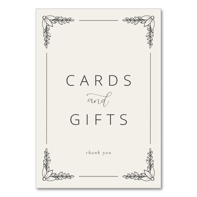 Sophisticated Beige Minimalist Gratitude Card (Front)