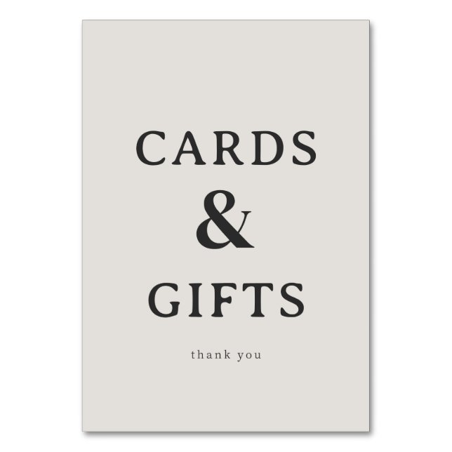 Sophisticated Beige Serif Gratitude Card (Front)