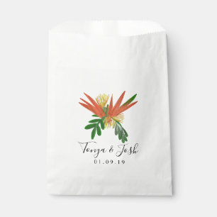 Sophisticated Bird of Paradise Tropic Bridal Favour Bag