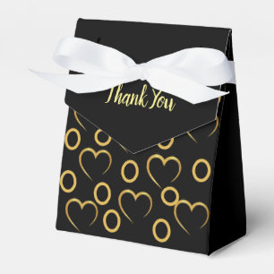Sophisticated Black and Gold Party Thank You Favo Favour Box