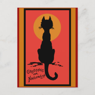 Sophisticated Black Cat Halloween Cards