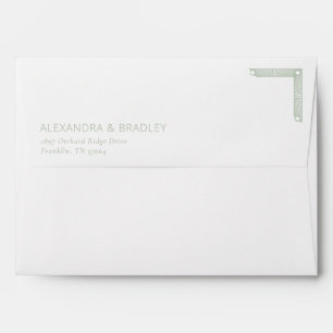 Sophisticated Black Geometric Motive Envelope