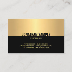 Sophisticated Black Gold Modern Template Elegant Business Card