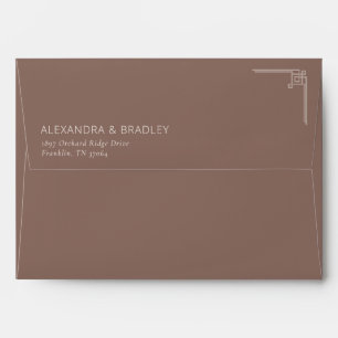 Sophisticated Black Line Bracket Envelope
