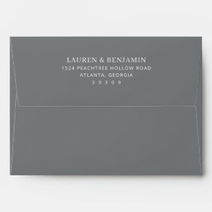Sophisticated Black Minimalist Envelope