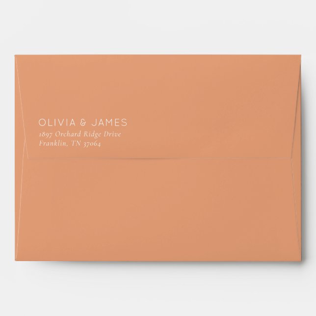 Sophisticated Black Minimalist Typographic Envelope (Back (Top Flap))