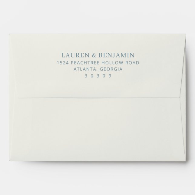 Sophisticated Black Typographic Envelope (Back (Top Flap))