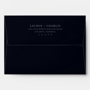 Sophisticated Black Typographic Envelope