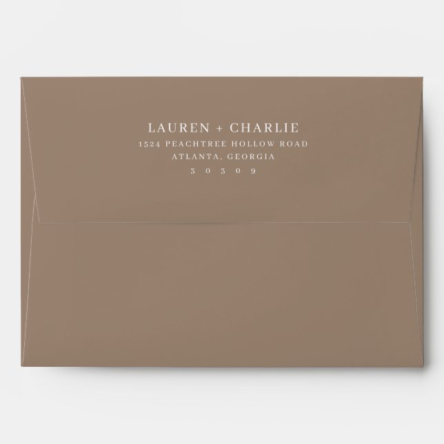 Sophisticated Black Typographic Envelope (Back (Top Flap))
