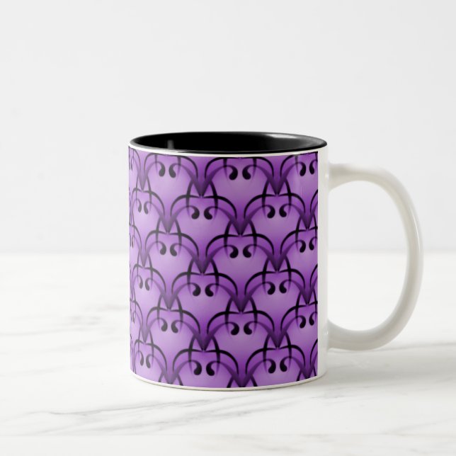Sophisticated Bliss Mug, Purple Two-Tone Coffee Mug (Right)
