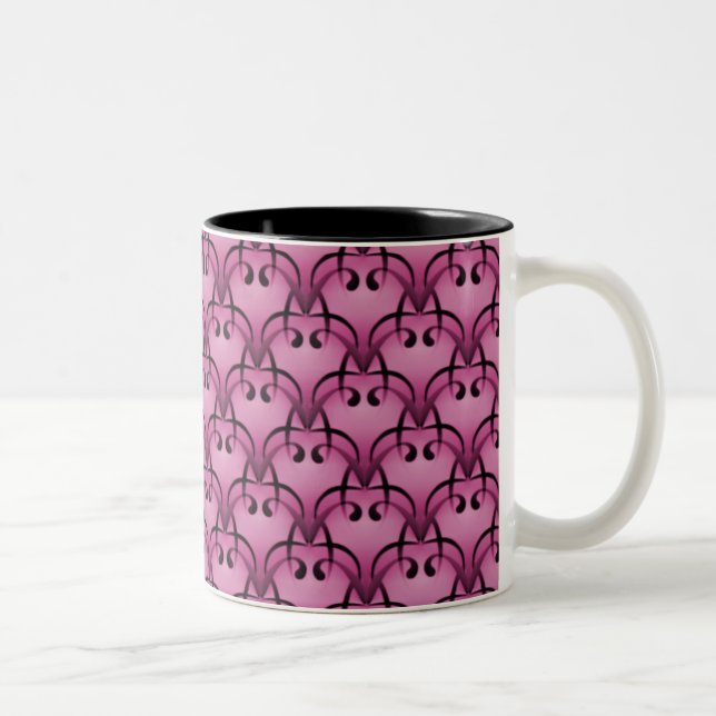 Sophisticated Bliss Mug, Soft Pink Two-Tone Coffee Mug (Right)
