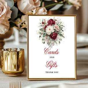 Sophisticated Blush Burgundy Cards Gifts Sign