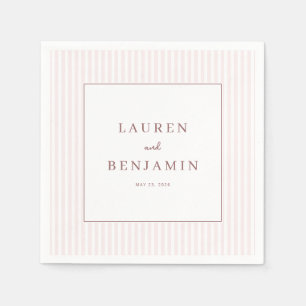 Sophisticated Blush Pink Stripes Napkin