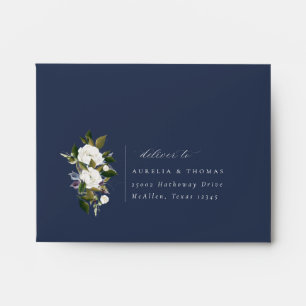 Sophisticated Botanical Floral Rsvp Envelope