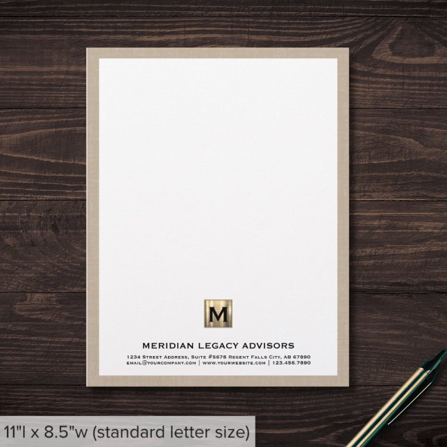 Sophisticated Business Branded Letterhead (Creator Uploaded)