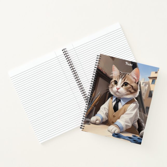 Sophisticated Cat Architect Cat Lover Notebook (Inside)