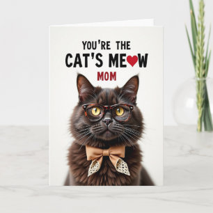 Sophisticated Cat Mothers Day Card