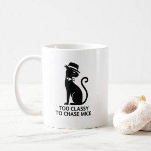 Sophisticated Cat Mug with Attitude