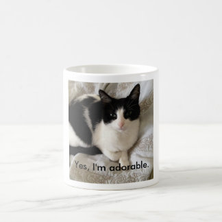 Sophisticated cat: "Yes, I'm adorable." Coffee Mug