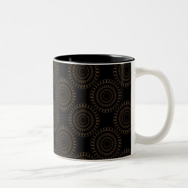 Sophisticated Chic Mug, Mocha Two-Tone Coffee Mug (Right)