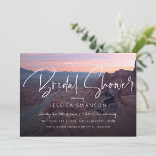Sophisticated Chic Photo Bridal Shower Invitation
