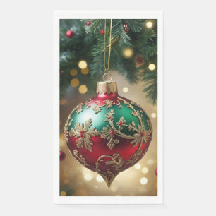 Sophisticated Christmas Ornament Napkin