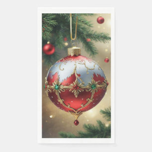 Sophisticated Christmas Ornament Napkin