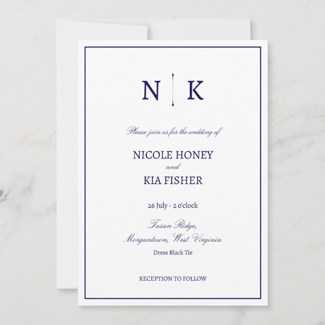 Sophisticated Classic Invitation (Front)