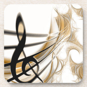 Sophisticated classic music sheet design accessory coaster