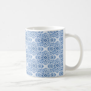 Sophisticated Damask Mug, Light Blue Coffee Mug