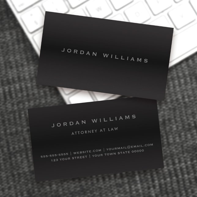 Sophisticated dark gradient professional minimal business card (Creator Uploaded)