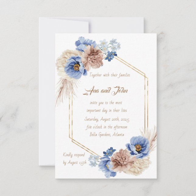 Sophisticated design invitation (Front)