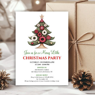 Sophisticated designer Christmas tree holiday  Invitation