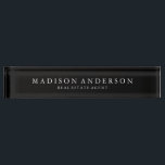 Sophisticated | Desk Name Plate<br><div class="desc">A classy way to display you professional job title in the office. Easily customise the background colour to a shade of your choice! Simply click on the "Customise it" button and select your background colour from the swatches.</div>