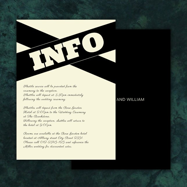 Sophisticated Ecru Black Modern Script Enclosure Card (Creator Uploaded)